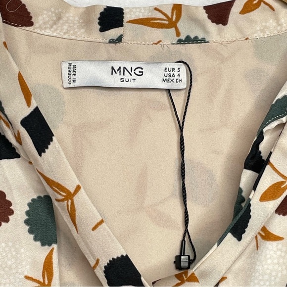 𝅺MNG by Mango silk-like flowing dress wish retro vibe—size 4 - Picture 2 of 13